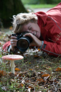 Laag bij de grond paddenstoelen fotograferen